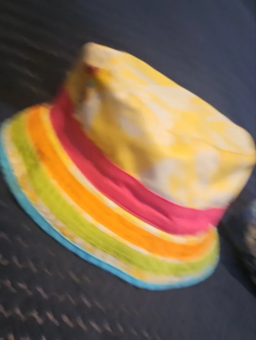 Kids Rainbow Stripe Bucket Hat Reversible with Paw Patrol Characters